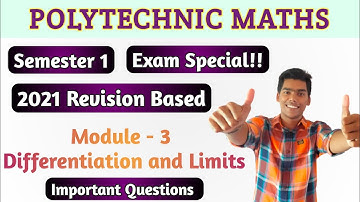 POLYTECHNIC MATHS SEM 1 // 2021 REVISION BASED // DIFFERENTIATION AND LIMITS // EXAM SPECIAL!!