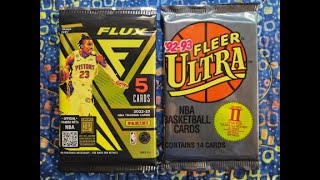 OLD & NEW!!! 1992-1993 FLEER ULTRA Series 2 and 2022-2023 Panini FLUX basketball packs!
