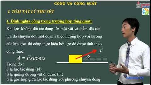 VES Learning - Lý 10 - Các định luật bảo toàn - Công và công suất