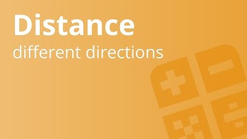 Distance - Rate - Time – Different Directions | Mathematics | Algebra 1