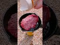 【キャンプ飯】豪快にドでかいステーキ焼いたら大優勝した #shorts