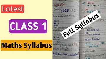 Class 1 Maths Syllabus || Maths Syllabus For Class 1 Explain with Examples in telugu