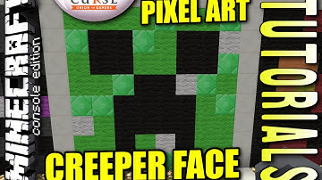 MINECRAFT - PS4 - CREEPER FACE PIXEL ART - HOW TO - TUTORIAL ( PS3 / XBOX / PC )  UPDATE