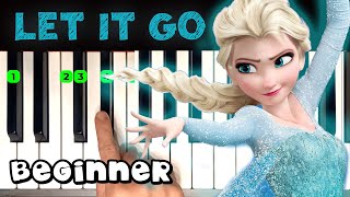 Frozen - Let It Go | EASY PIANO TUTORIAL for beginners