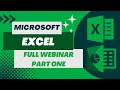 Excel Training Full Webinar Part 1