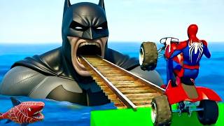 الرجل العنكبوت انقاذ باتمان Spider-Man Rescue batman vs iron man vs venom funny Game GTA 5 superhero