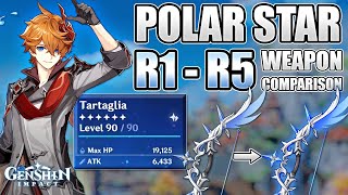 Polar Star is STRONGER than I thought 6400+ ATK FULL BUFF | R1 → R5 Showcase | Genshin Impact