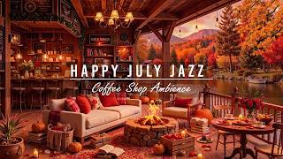 Happy July Jazz Music 🍂 Autumn Cafe Ambience with Soft Jazz Background Music for Working,Studying screenshot 2