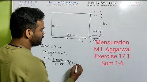 Mensuration class 10 icse || M L Aggarwal || Exercise 17.1