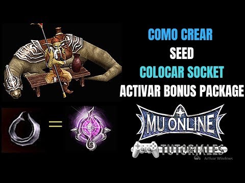 Guia SOCKET Como Crear SEED Sphere Colocar Socket Activar BONUS Package Opcion Mu Online Season 6