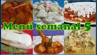 Menú semanal 5 SALUDABLES por menos de $100