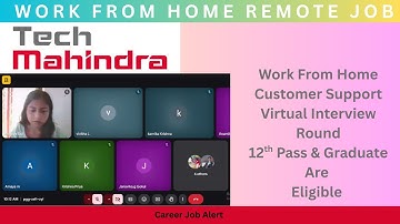 Tech Mahindra Live Virtual Interview | Tech mahindra Work From Home Live #interview