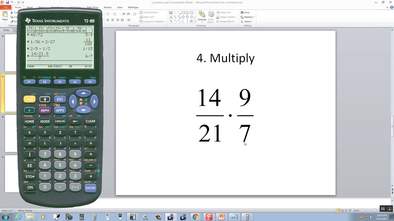 Technology In College Algebra - Fractions - Ti-89