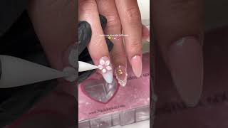 easy nail art ✨ 3d flower tutorial #shorts #short #KatKat