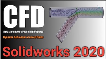Unlocking the Secrets of CFD : Dynamic Behavior of Mixed Fluids in Angled Pipes using SolidWorks