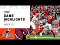 Browns vs. Cardinals Week 15 Highlights | NFL 2019