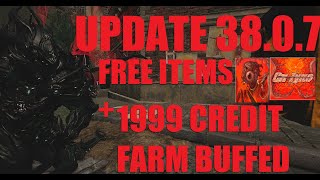 [WARFRAME] NEW CREDIT FARM BUFFED? Update 38.0.7 Hotfix Overview + New Free Item Drop Info | 1999
