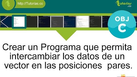 POO + arrays + Objective C (intercambiar vector posiciones pares)