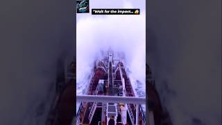 80FT WAVES vs. MASSIVE SHIP! 😱🌊 #angryocean #ship #monsterwaves #ocean #viral