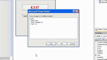 تعلم الفيجوال بيسك 2008 - الخروج من البرنامج