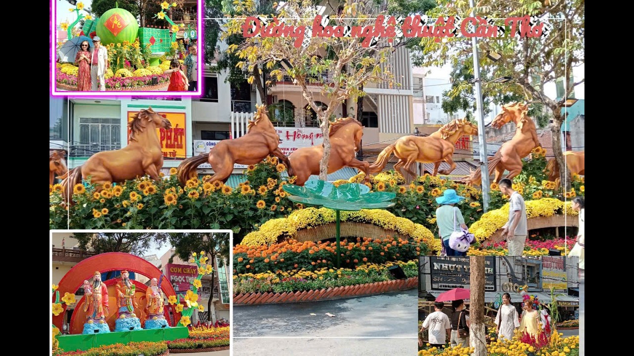 Cần Thơ 28 Tết  Đường hoa nghệ thuật 2026 Xuân Bính Ngọ.  Can Tho Flower Street, Year of the Horse