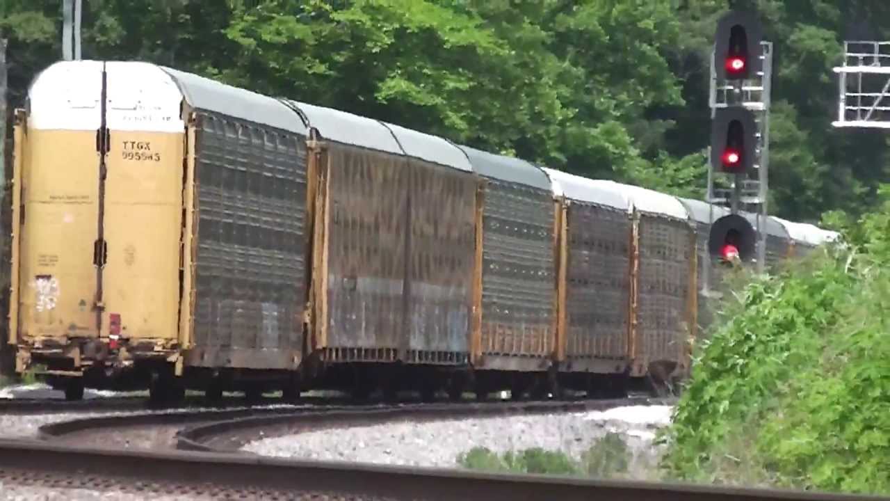 Norfork Southern Autorack Train In(HD) Mableton,Ga. 6-4-2013 - YouTube
