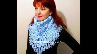 Шаль крючком - 1 часть - Crochet Shawl Шаль крючком - 1 часть - Crochet Shawl