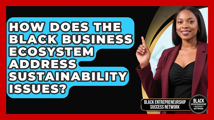 How Does the Black Business Ecosystem Address Sustainability Issues?