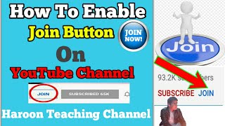 How To Enable Join On In Youtube Channel Join On On Youtube