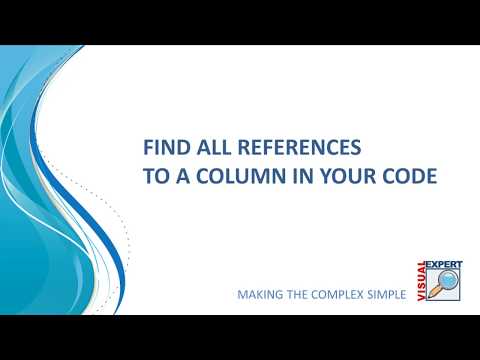 How to Find References to a Column with Visual Expert for Oracle Database Code