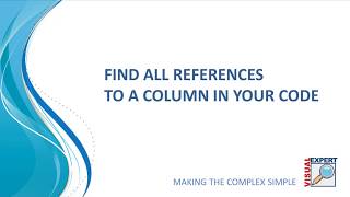 How to Find References to a Column with Visual Expert for Oracle Database Code Find References To A Column In Oracle Database Code