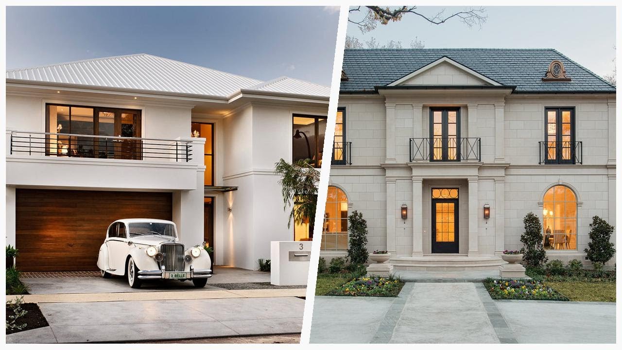 75 Two-story Exterior Home With A Hip Roof Design Ideas You'll Love ⭐️ ...