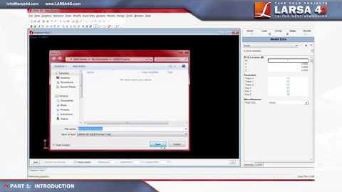 LARSA 4D Introductory Tutorial Part 1