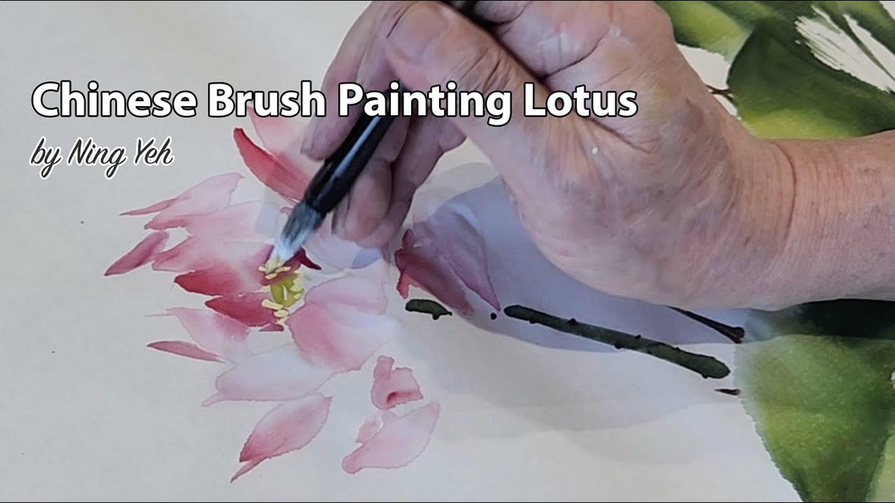 Chinese Painting Lotus Lesson by Ning Yeh