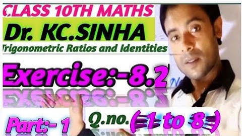 kc.sinha maths  solution class 10th ch:-8 Ex-8.2 part _1 Q.no 1 to 8 bihar board ##RRR MATHS GURU##