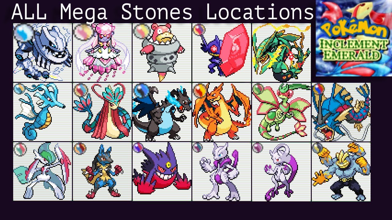 Pokémon X and Y - All Mega Stone Locations Guide! 