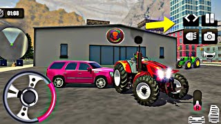 Real Tractor Pulling Simulator: Offroad | City Mod gameplay android | tractor car tochan game screenshot 5