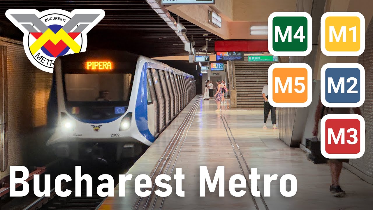 [4K] 🇷🇴 Бухарестское Метро | Все Линии