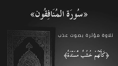 سورة المنافقون الشيخ رائد بن عبد الجبار المهداوي #القرآن_الكريم