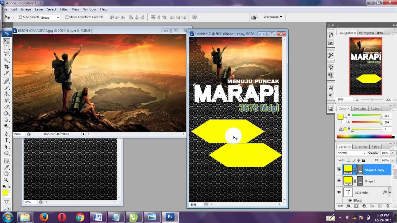 Membuat Poster Menggunakan Photoshop Youtube