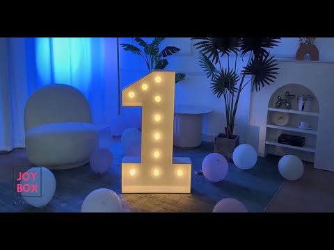 Number 1: 3FT Tall Marquee Light Up Number Tutorial From JoyBox Design 