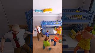 Husband and Wife Built a Luxury Bedroom for Their Three Daughters || 3D Animation || #shorts