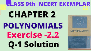NCERT Exemplar Ex 2.2 Q 1 Solution Ch 2 Class 9 Maths|Polynomials Class 9 Maths Exemplar Solution|