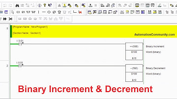Binary Increment and Decrement Instructions - Omron PLC Programming
