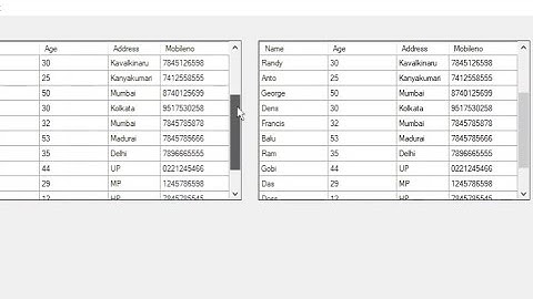 How to Scroll two Datagridview Scrollbars Simultaneously - VB.net