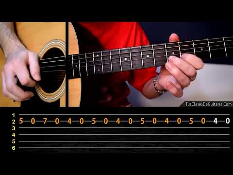 Aprende el impresionante punteo de THUNDERSTRUCK en guitarra acústica | AC/DC Tab Tutorial TCDG