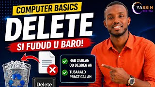 How to Delete Files on Windows (Lesson 9) | Computer Basics Somali | Delete & Recycle Bin
