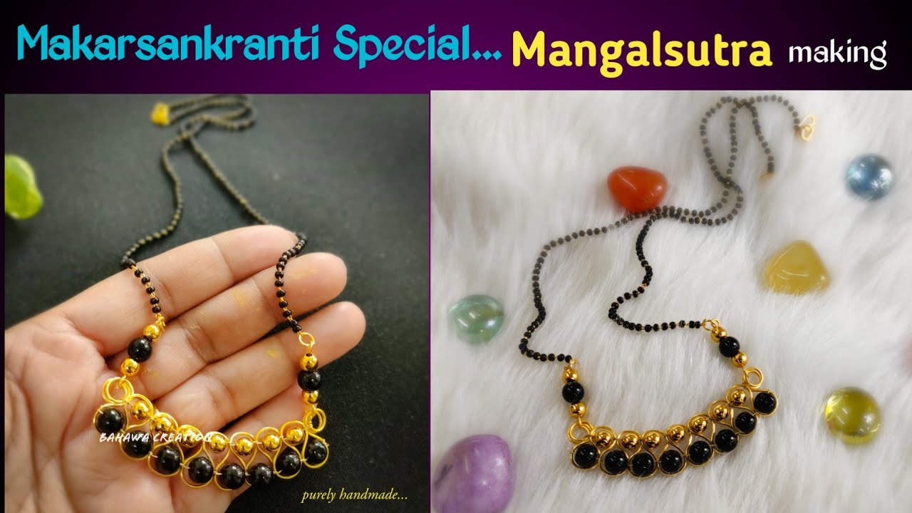 Mangalsutra making at home  | Makarsankranti Special | DIY Mangalsutra with wire wrapping techniques