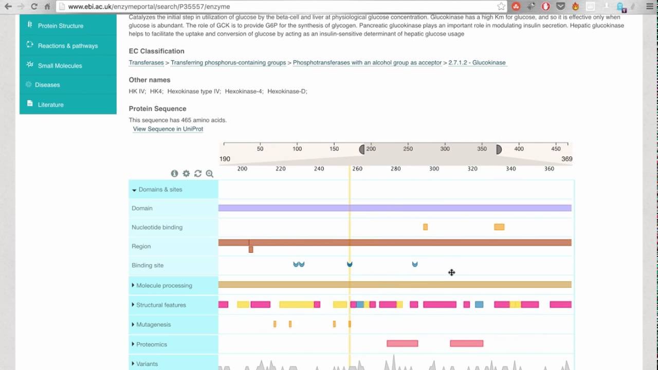 Enzyme pages in the Enzyme Portal