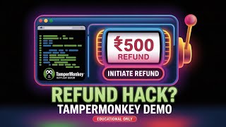 Neon Casino Wallet Refund Simulator Tutorial | Responsive Dark Theme UI + Ethical Tampermonkey Hack screenshot 1